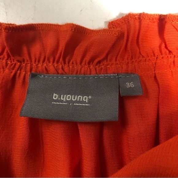 B. Young Francina Blouse Long Sleeve Orange, size 36 - Picture 6 of 9